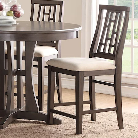 Counter Dining Stool with Upholstered Seat